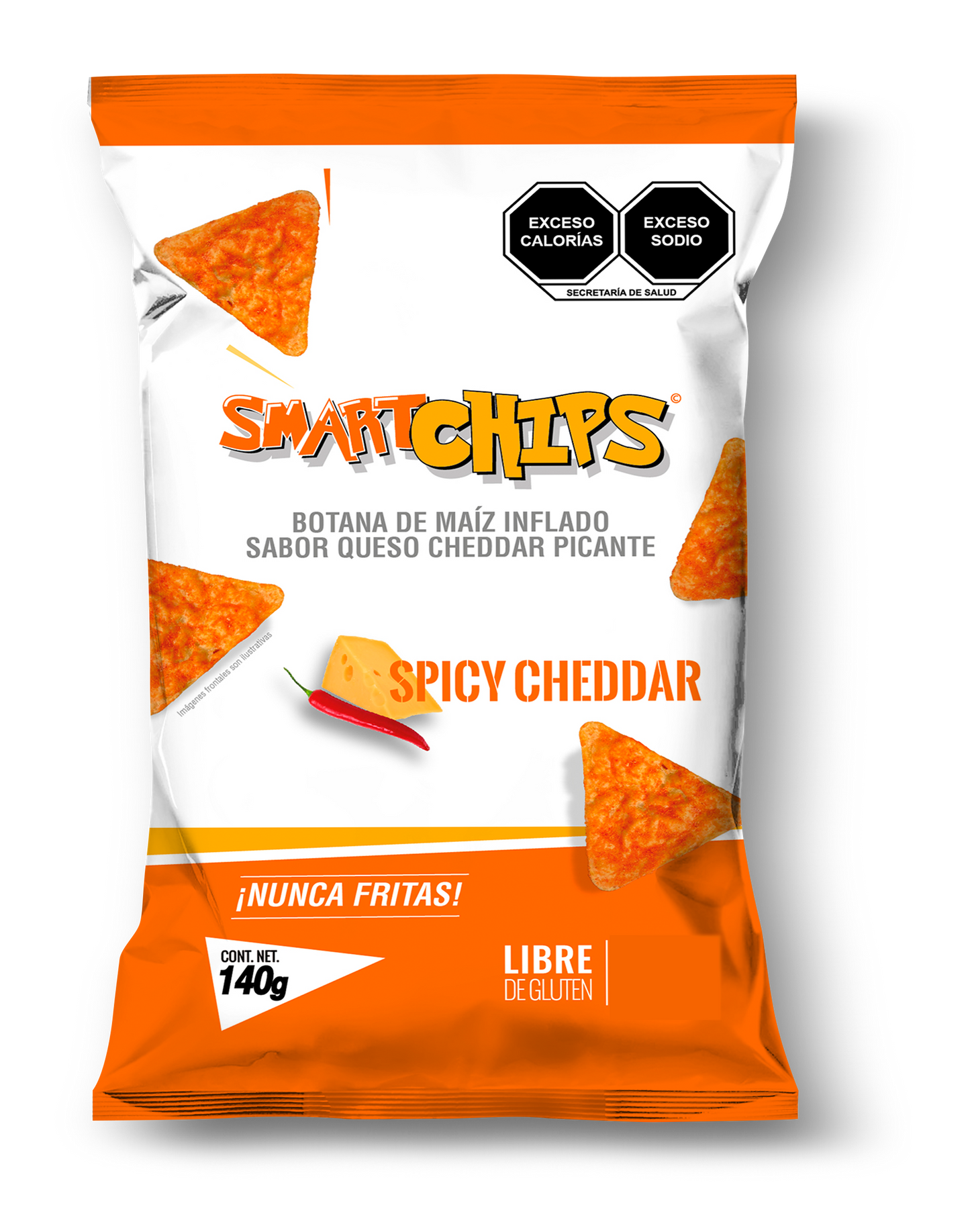 4 pz SMARTCHIPS CHEDDAR Familiar 140 gr