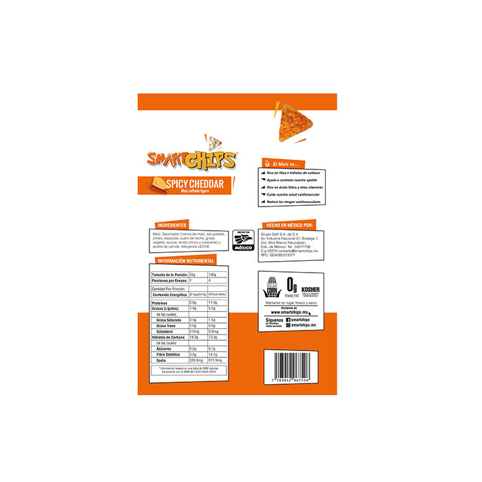 CAJA 20 pz SMARTCHIPS CHEDDAR 25 gr