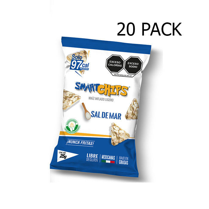 CAJA 20 pz SMARTCHIPS SAL DE MAR 25 gr