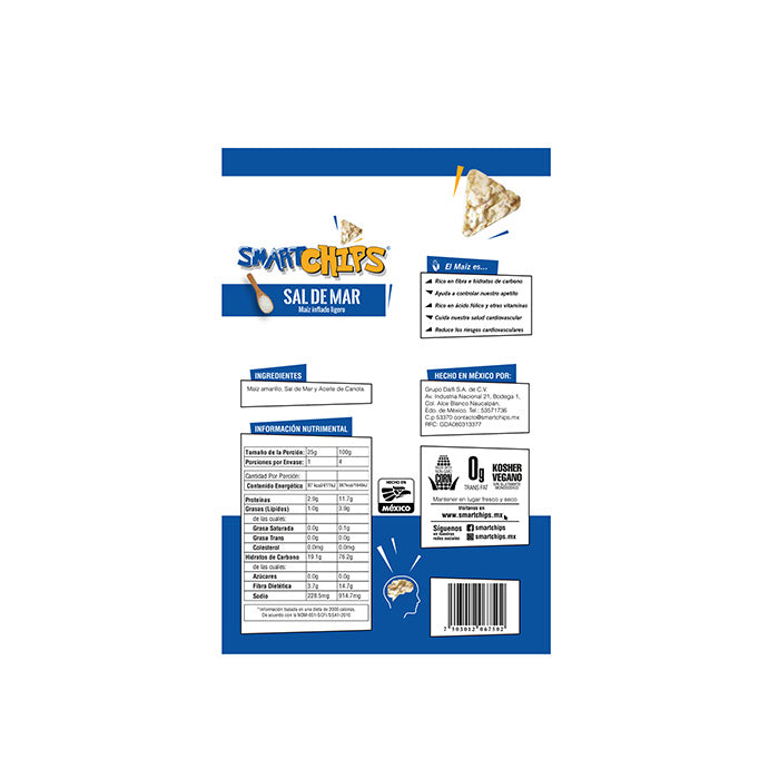 CAJA 20 pz SMARTCHIPS SAL DE MAR 25 gr