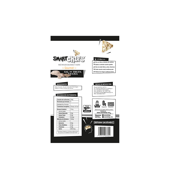 CAJA 20 PZ SMARTCHIPS TRUFA NEGRA 25 GR