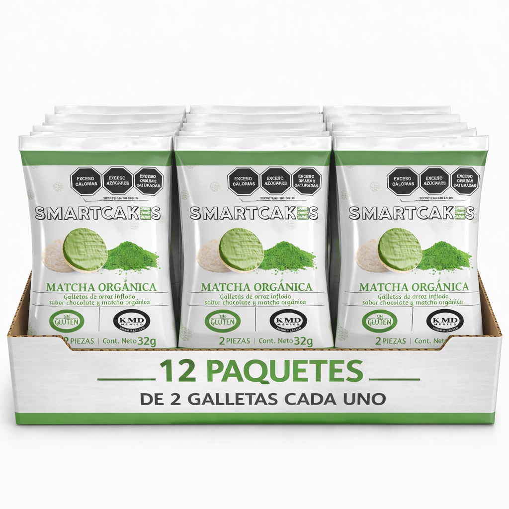 SMARTCAKES MATCHA ORGANICA 12 pack