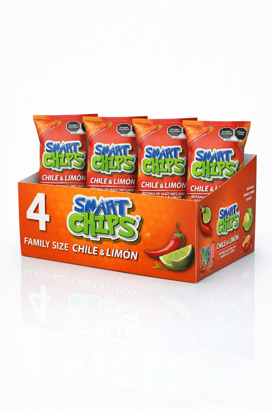 4 pz SMARTCHIPS CHILE LIMON FAMILIAR 140gr