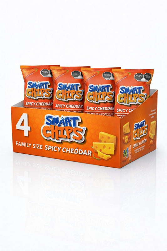 4 pz SMARTCHIPS CHEDDAR Familiar 140 gr