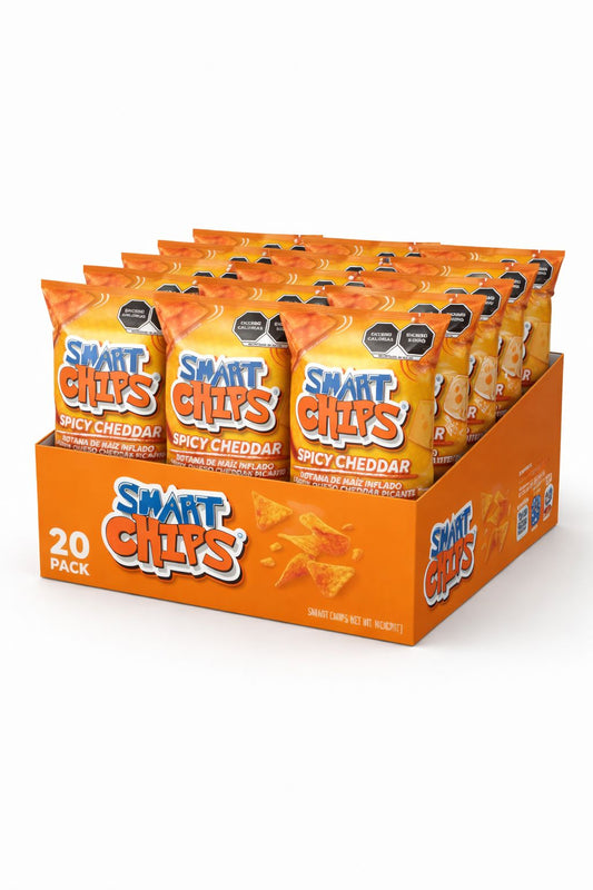 CAJA 20 pz SMARTCHIPS CHEDDAR 25 gr
