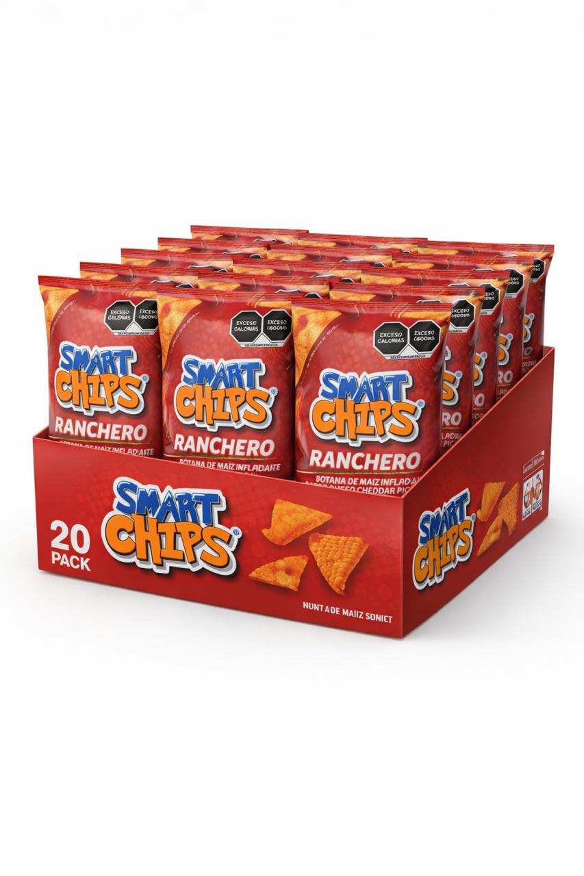 CAJA 20 PZ SMARTCHIPS RANCHERO 25 GR
