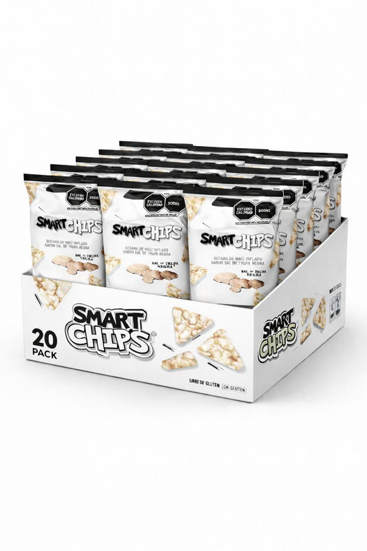CAJA 20 PZ SMARTCHIPS TRUFA NEGRA 25 GR