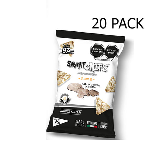 CAJA 20 PZ SMARTCHIPS TRUFA NEGRA 25 GR